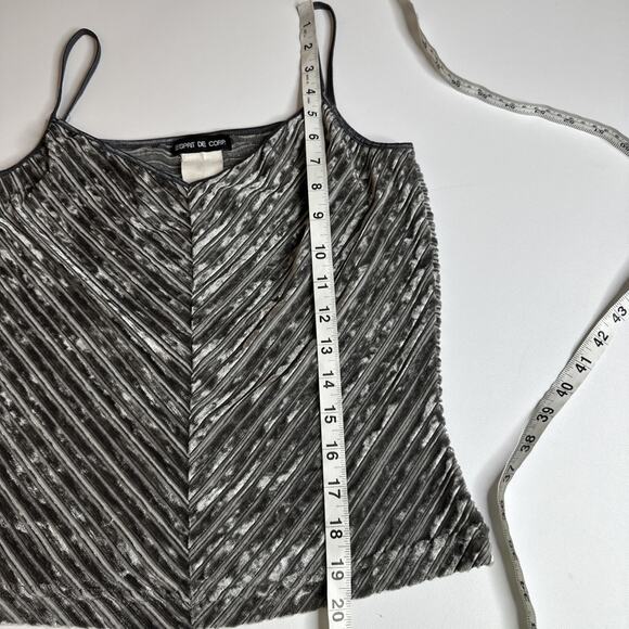 Vintage Esprit Y2K 90s Velvet Cami Tank Top Sz Small Witchy Whimsigoth Grunge - Picture 5 of 6
